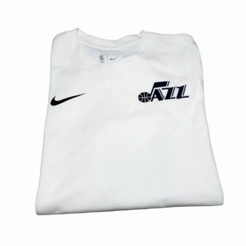 Nike Utah Jazz‎ NBA T-Shirt Mens Dri-Fit Performance White AV0040-100 Medium NEW